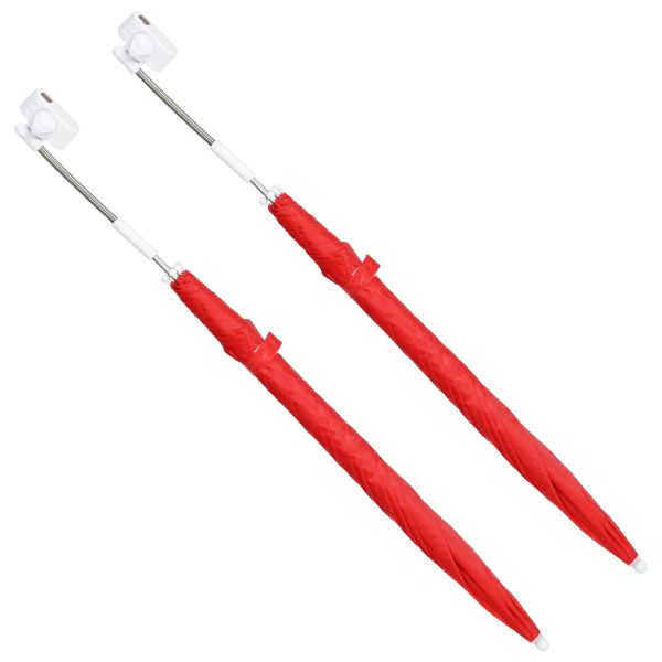 Чадър с клипс 2 pcs Червен тухлен, Червен тухлен Ø 105 x 86 см