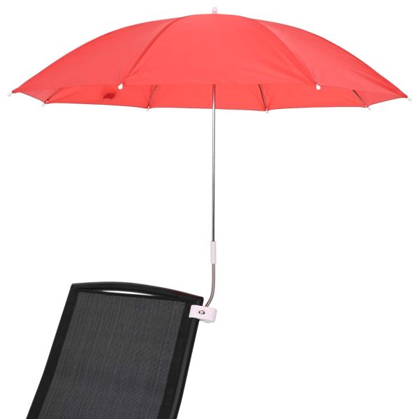 Чадър с клипс 2 pcs Червен тухлен, Червен тухлен Ø 105 x 86 см