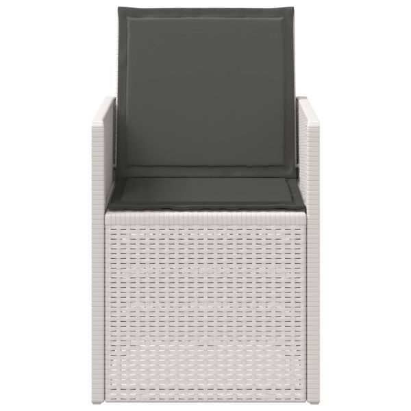 Градински Dining Столове 2 pcs Бяло и антрацит ПП