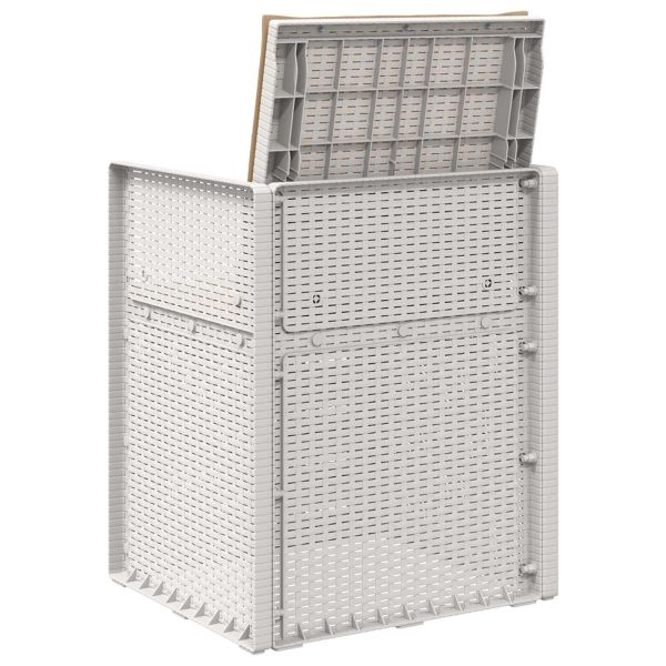 Градински Dining Столове 2 pcs Бяло и таупе ПП