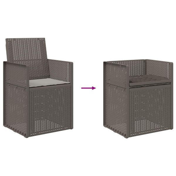 Градински Dining Столове 2 pcs Светлосиво ПП