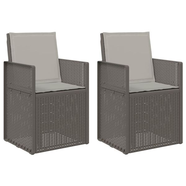 Градински Dining Столове 2 pcs Светлосиво ПП