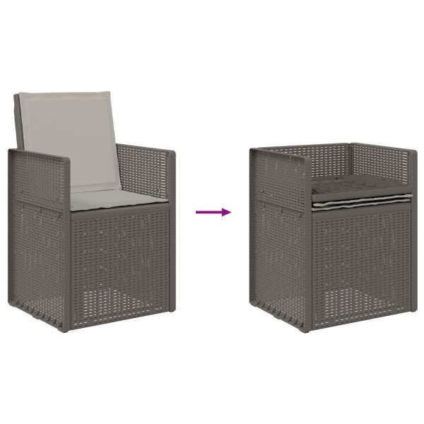 Градински Dining Столове 2 pcs Светлосиво ПП