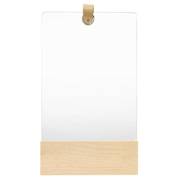 322802 Wall Mirror Solid Pinewood 23x39,5 cm