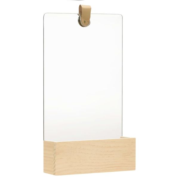 322802 Wall Mirror Solid Pinewood 23x39,5 cm