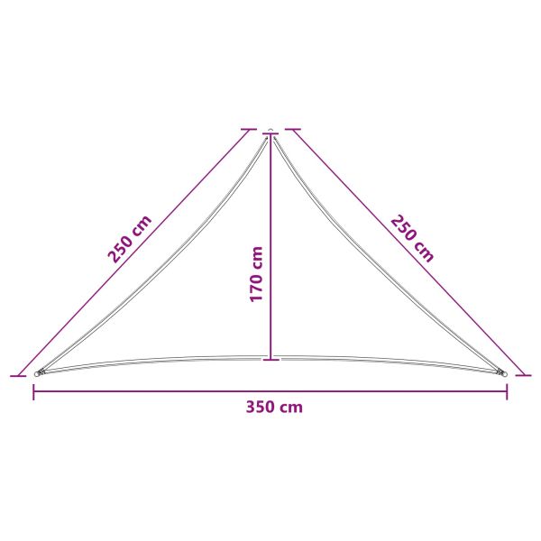 Слънцезащитен плат 2,5 x 2,5 x 3,5 m HDPE