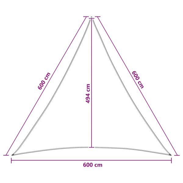Слънцезащитен плат 6 x 6 x 6 m HDPE