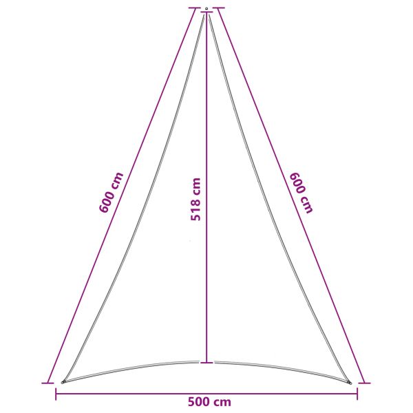 Слънцезащитен плат 5 x 6 x 6 m HDPE
