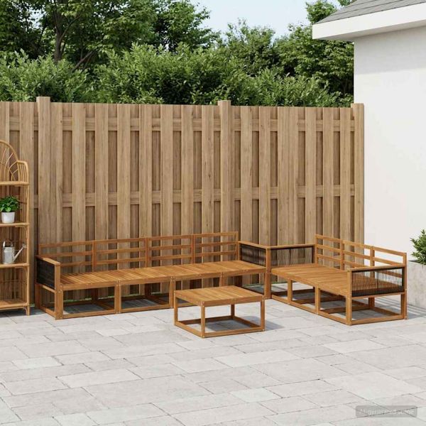 Комплект дивани за открито 8 pcs Натурално