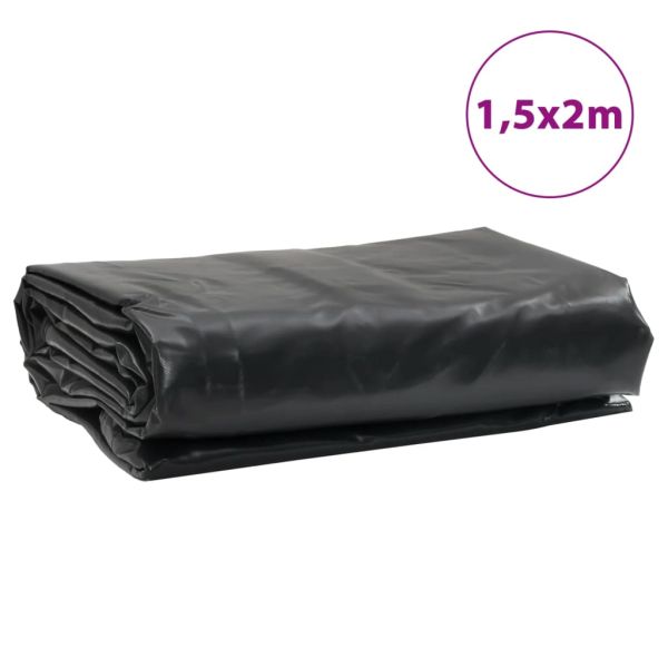 Брезент черен 1,5x2 м 650 г/м²