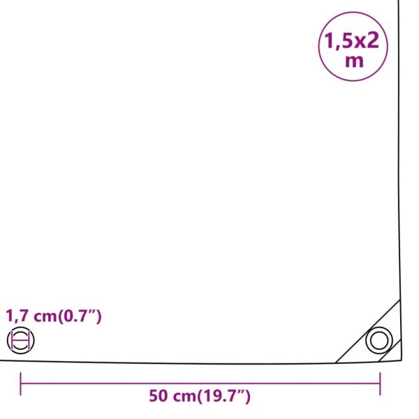 Брезент антрацит 1,5x2 м 650 г/м²