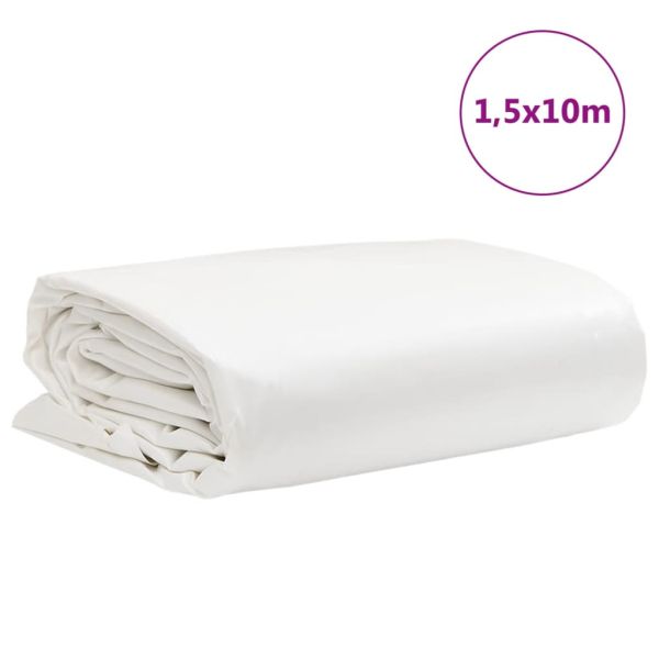 Брезент бял 1,5x10 м 650 г/м²