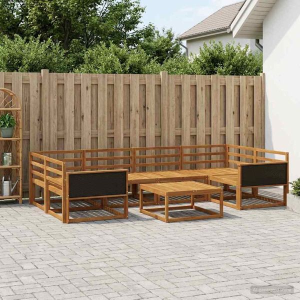 Комплект дивани за открито 7 pcs Натурално
