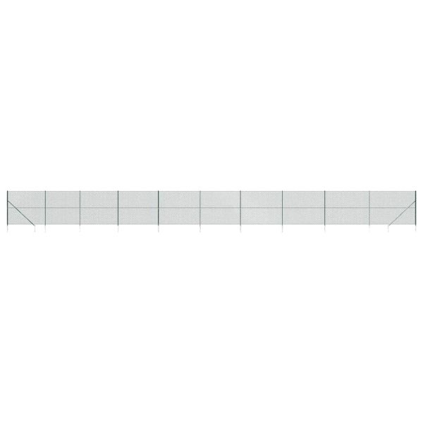 Плетена оградна мрежа с шипове, зелена, 2,2x25 м