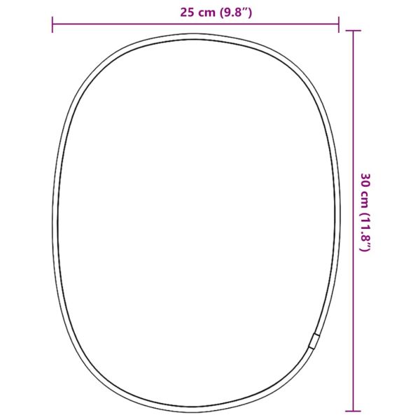 Стенно огледало черно 30x25 см