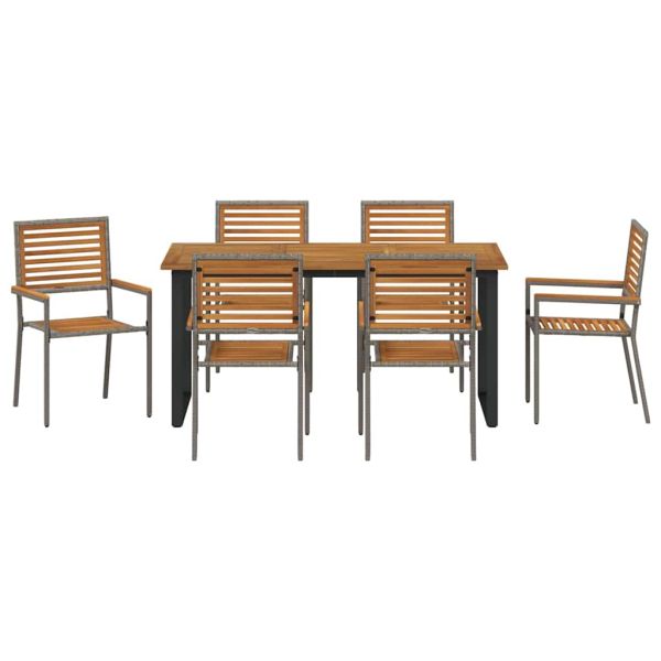 Комплект за хранене в градината 7 pcs Сив