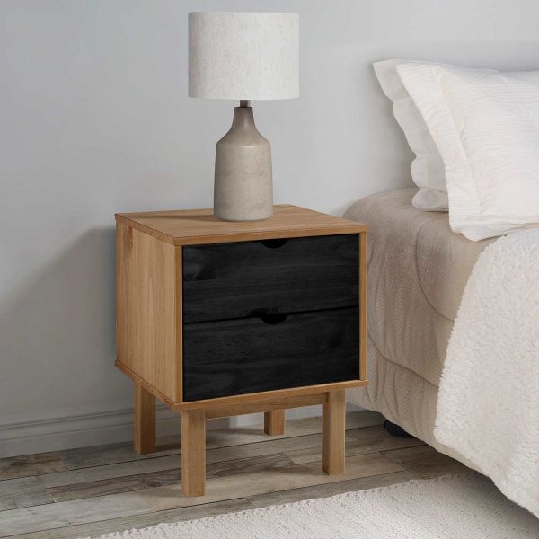 Нощно шкафче OTTA Черно 45 x 39 x 57 см