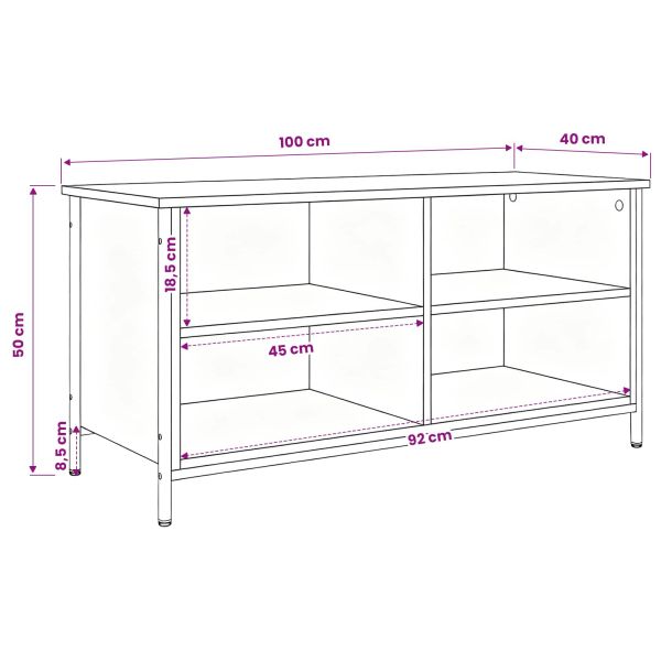 ТВ шкаф 100 x 40 x 50 cm Дъб Инженерна дървесина