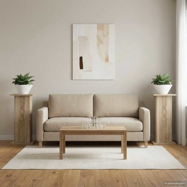 Стойка за растения 2 pcs Дъб сонома 30,5 x 30 x 60,5 см