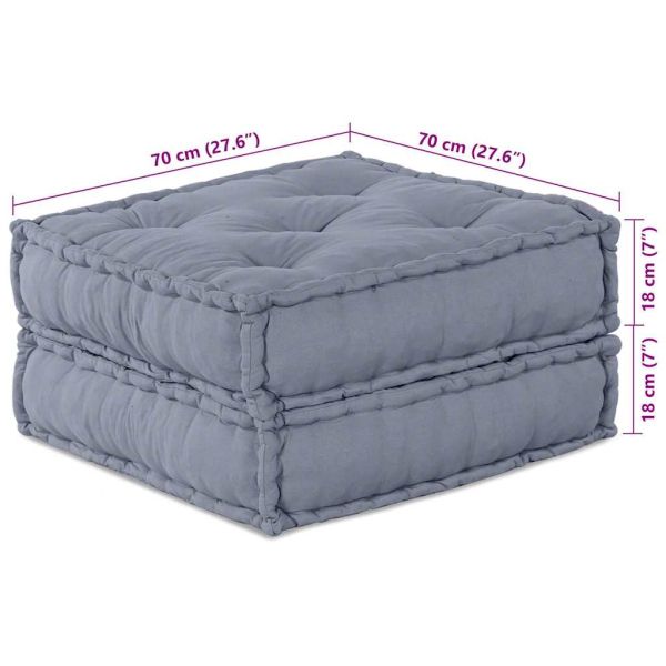 Модулен диван 2 pcs Сиво 140 x 70 x 36 см Текстил