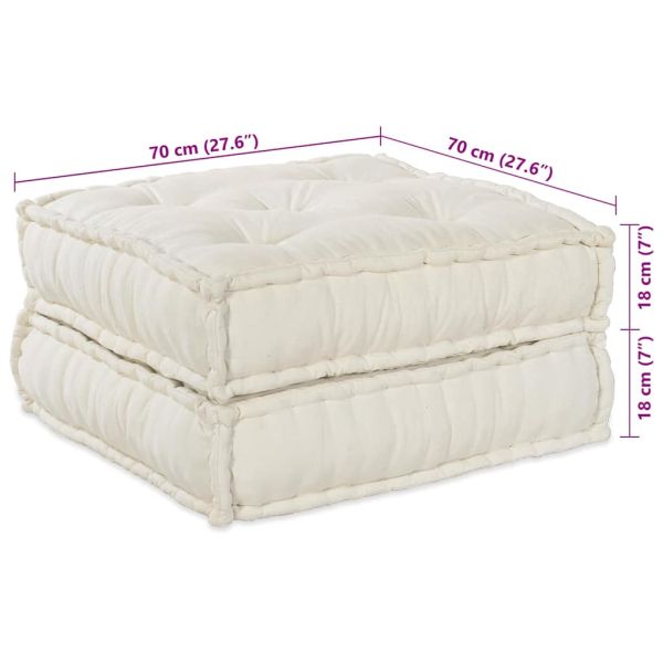 Модулен диван 2 pcs Кремаво 140 x 70 x 36 см Текстил