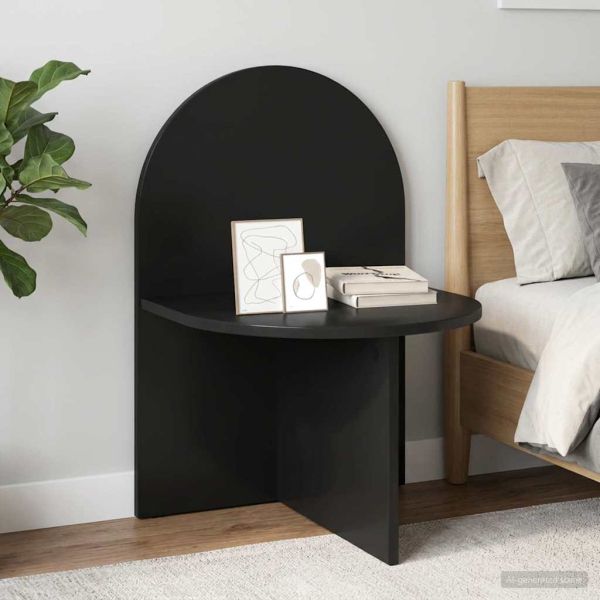 Нощно шкафче 2 pcs Черен дъб 48 x 49 x 65 см