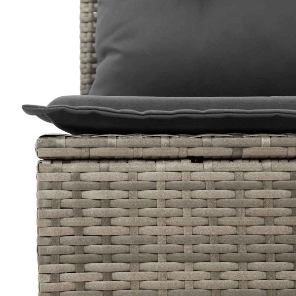 Градински Софа Комплект 12 бр. 10-Брой места Сив полиратан