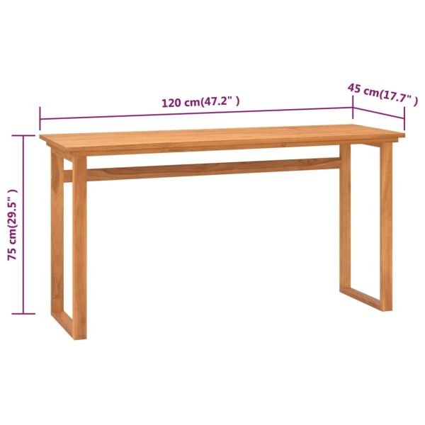 Бюро, 120x45x75 см, тиково дърво масив