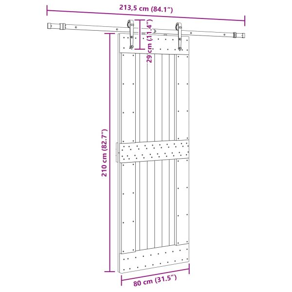Преплъзваща се врата NARVIK 80 x 210 см (213,5 см)