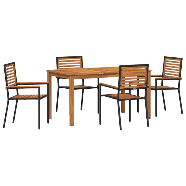 Комплект за хранене в градината 5 pcs Черно