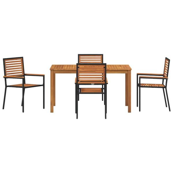 Комплект за хранене в градината 5 pcs Черно
