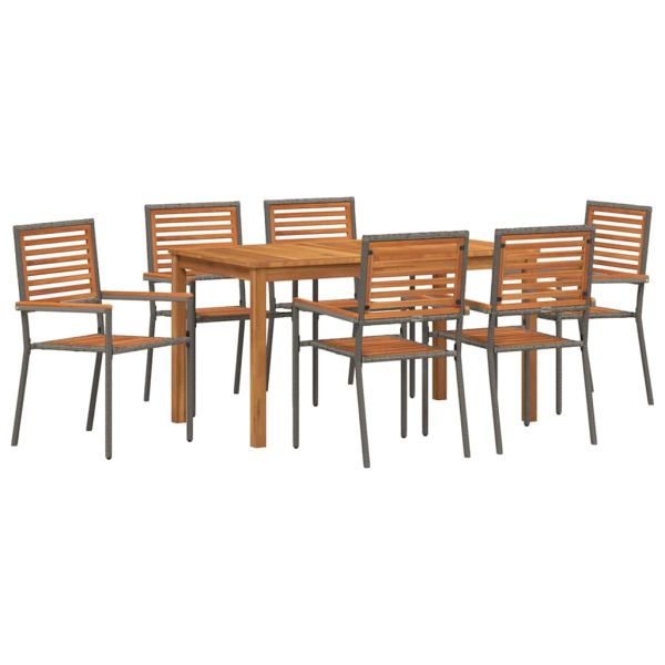 Комплект за хранене в градината 7 pcs Сив