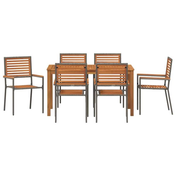 Комплект за хранене в градината 7 pcs Сив