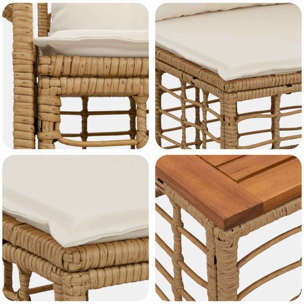 Градински Софа Комплект 6 pcs полиратан