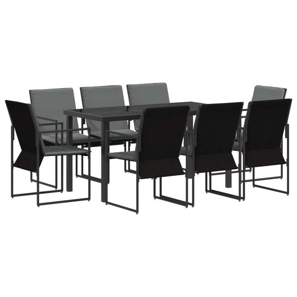 Комплект за хранене в градината 9 pcs Черно и антрацит