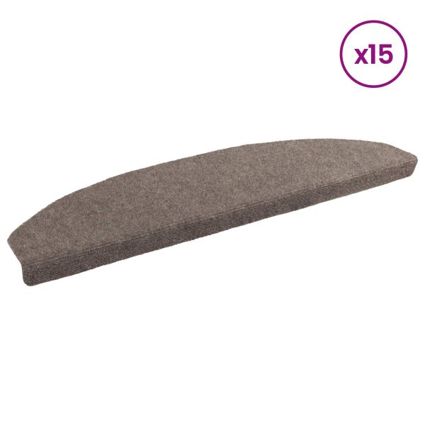 Самозалепващи стъпаловидни постелки Полукръг 15 pcs Мока