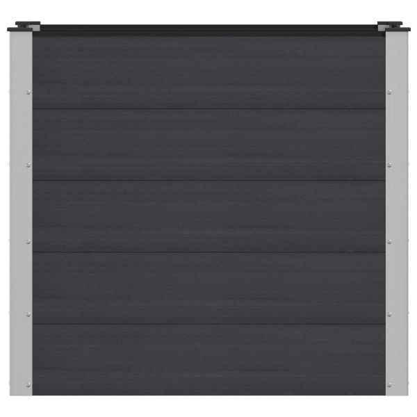 Градинска повдигната леха Черно 100 x 50 x 91 cm WPC и алуминий