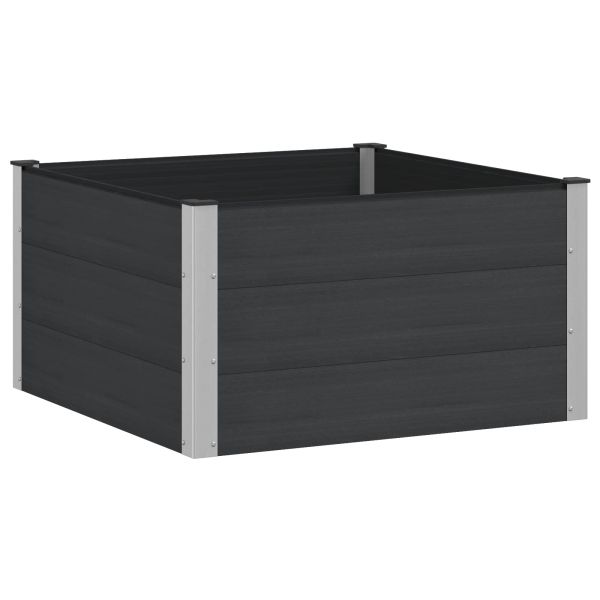 Градинска повдигната леха Черно 100 x 100 x 54 cm