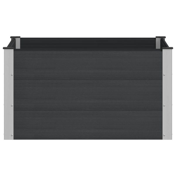 Градинска повдигната леха Черно 100 x 100 x 54 cm
