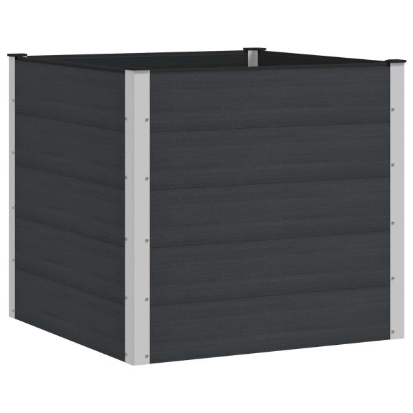 Градинска повдигната леха Черно 100 x 100 x 91 cm