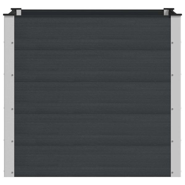 Градинска повдигната леха Черно 100 x 100 x 91 cm