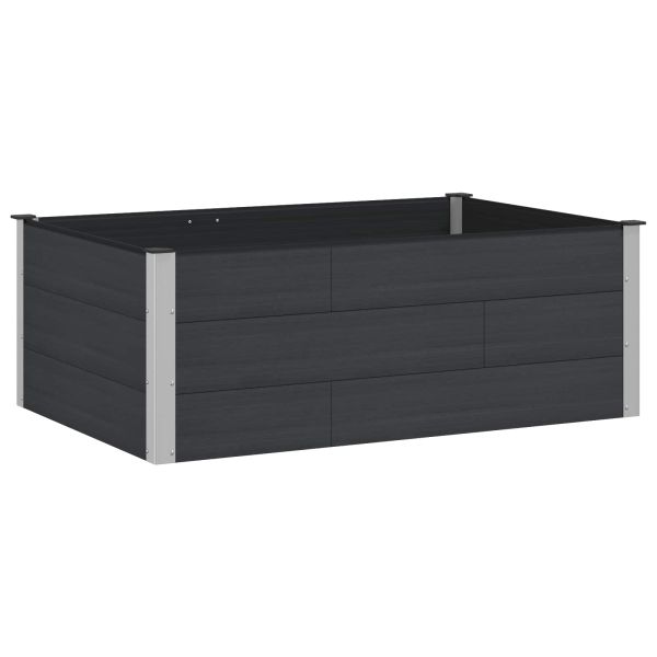 Градинска повдигната леха Черно 150 x 100 x 54 cm