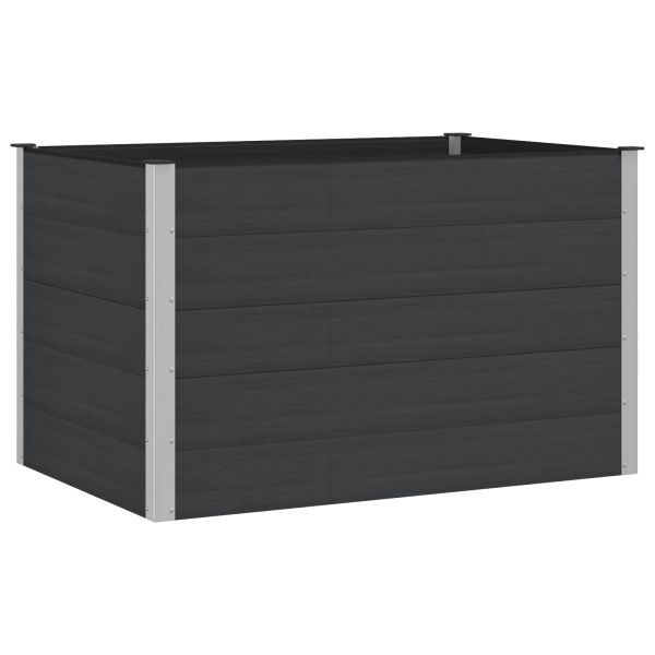 Градинска повдигната леха Черно 150 x 100 x 91 cm