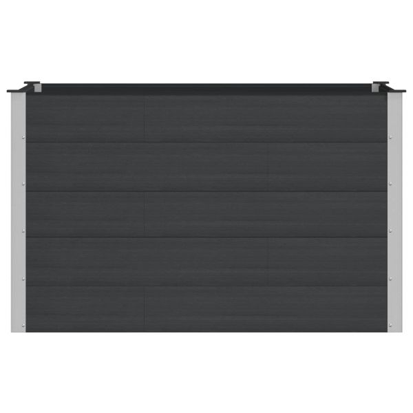 Градинска повдигната леха Черно 150 x 100 x 91 cm