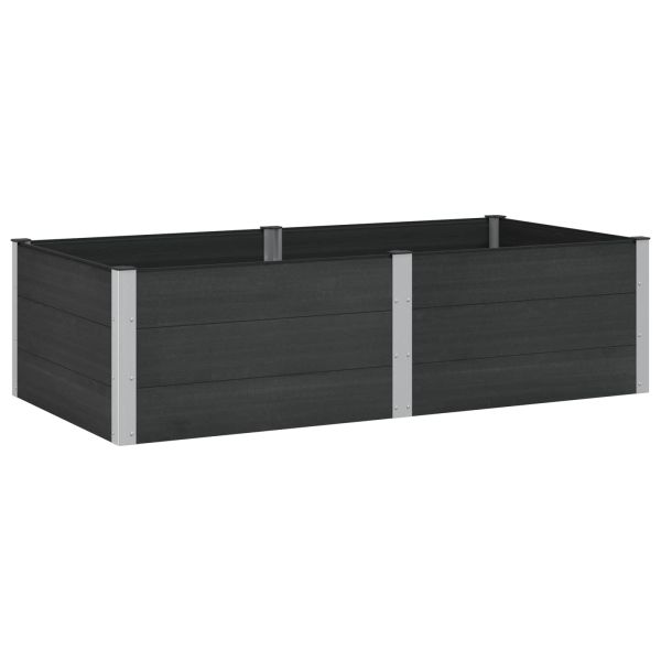 Градинска повдигната леха Черно 200 x 100 x 54 cm