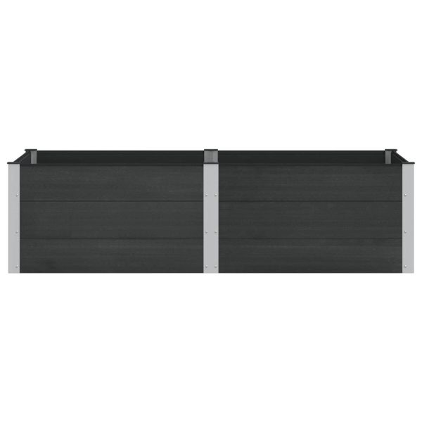 Градинска повдигната леха Черно 200 x 100 x 54 cm