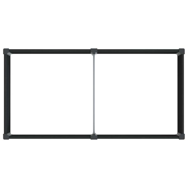 Градинска повдигната леха Черно 200 x 100 x 54 cm