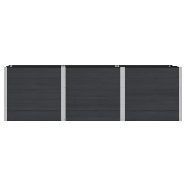 Градинска повдигната леха Черно 300 x 100 x 91 cm