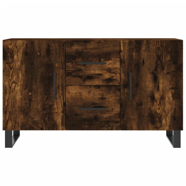 Сайдборд, опушен дъб, 100x36x60 см, инженерно дърво