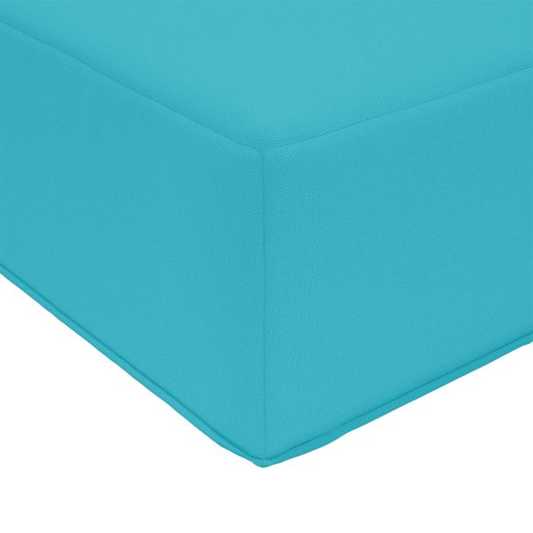 Възглавница за диван на открито Полиестер Тюркоаз 60 x 60 cm